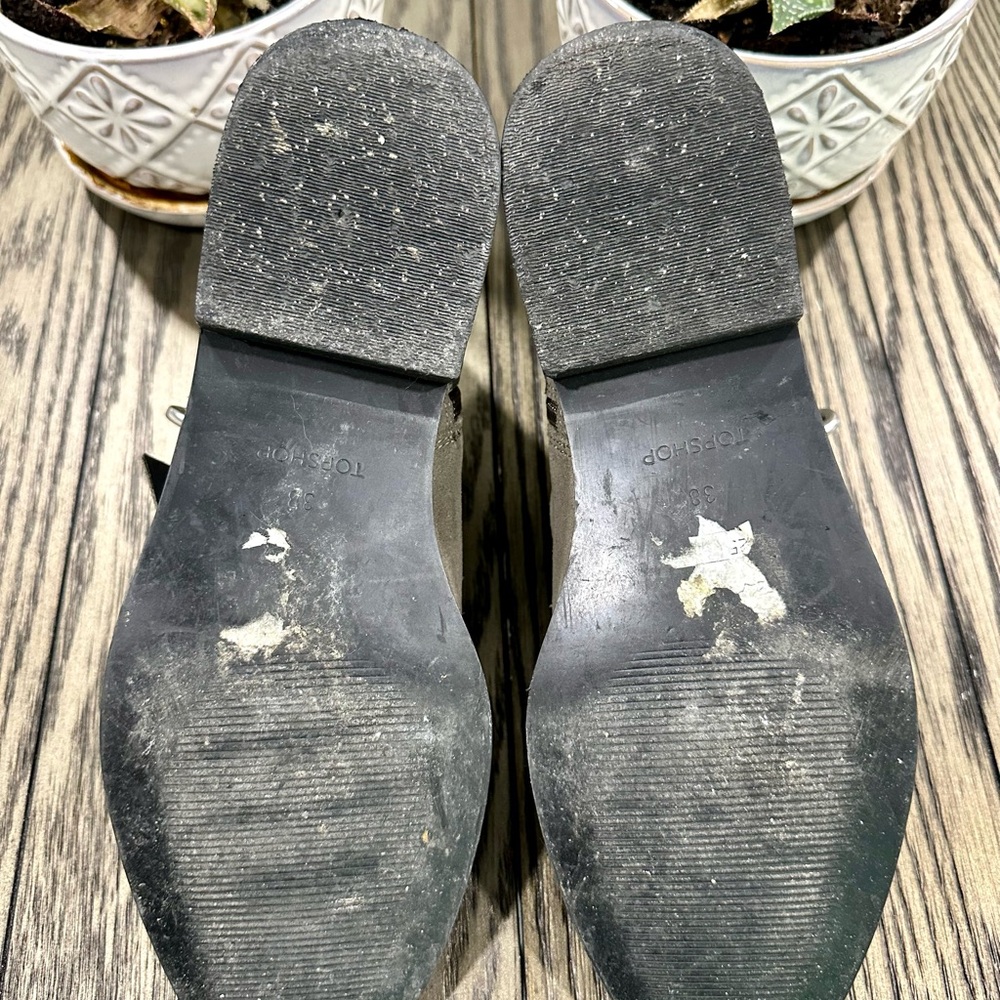Topshop Ankle Boots Gray Size 7 - Picture 8 of 9